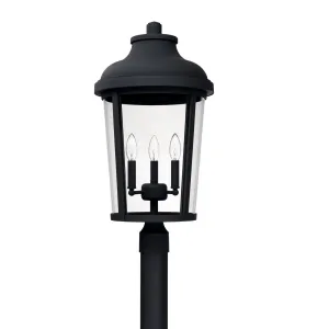 Dunbar - Coastal Outdoor Post Lantern - Black