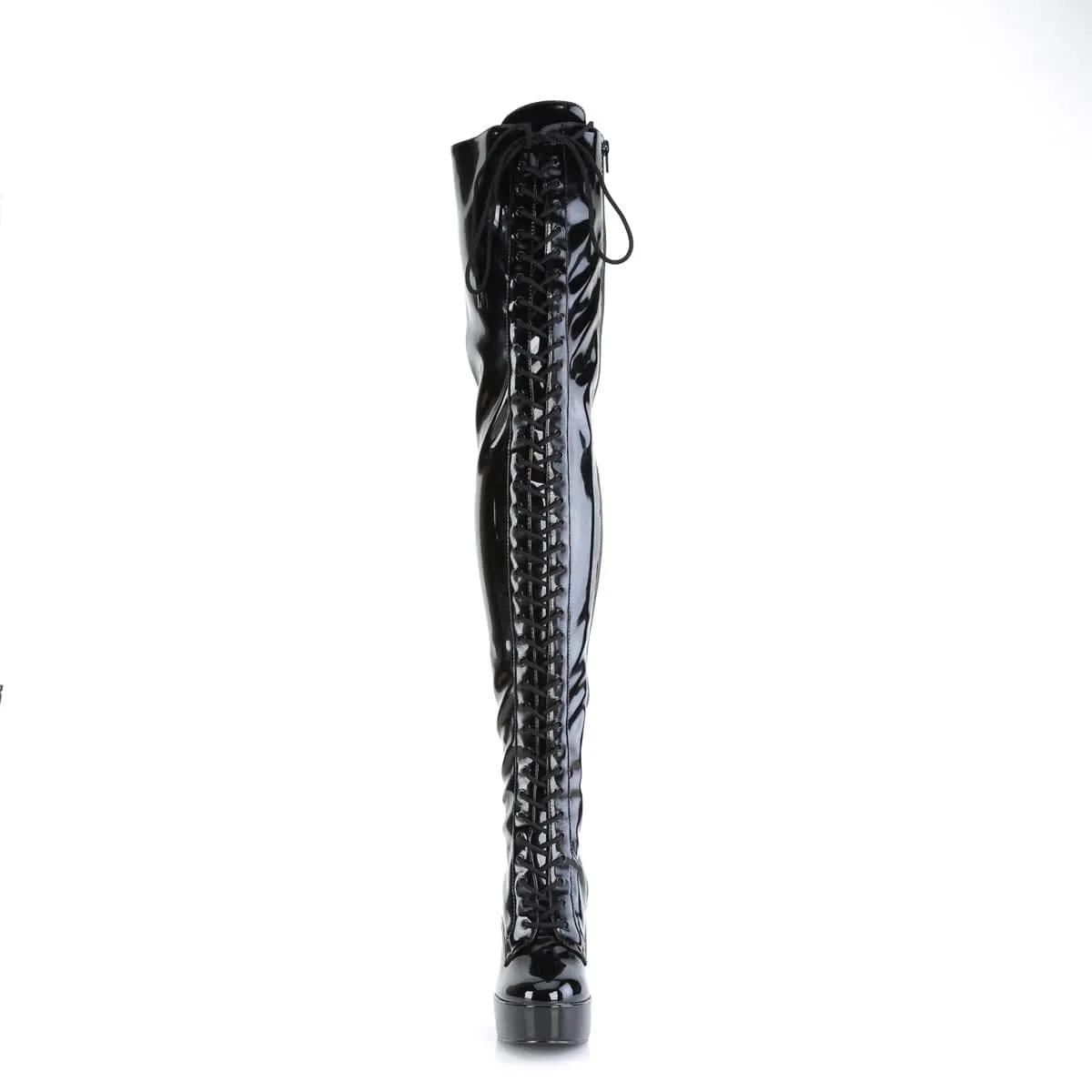 ELECTRA-3023 Black Thigh High Boots