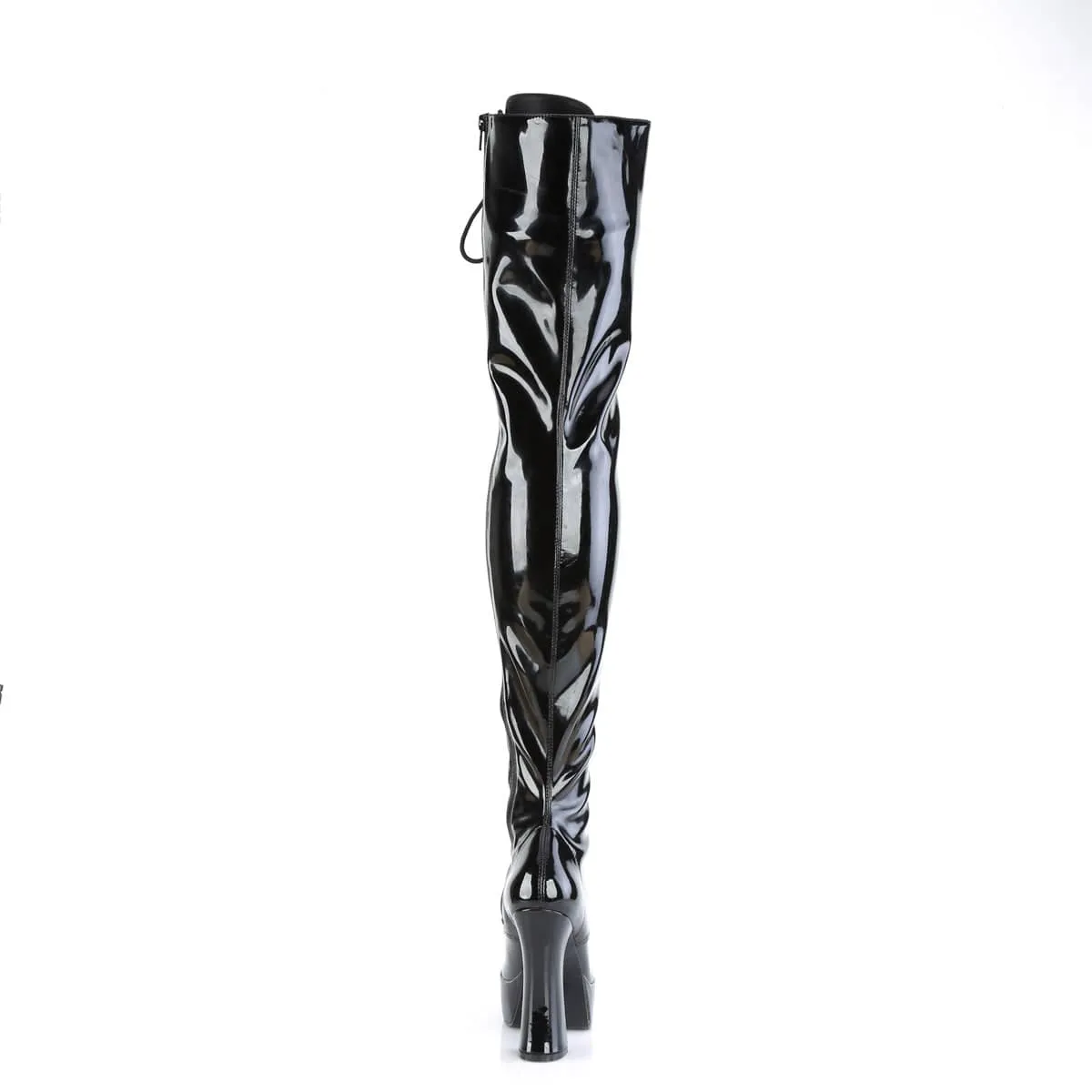 ELECTRA-3023 Black Thigh High Boots
