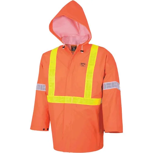 Element FR™ FR 3-Piece Safety Rain Suit, PVC, X-Large, High-Visibility Orange
