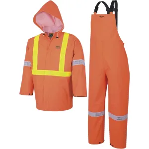 Element FR™ FR 3-Piece Safety Rain Suit, PVC, X-Large, High-Visibility Orange