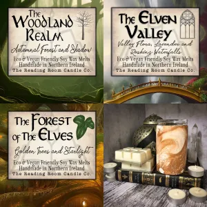 Elvish Scented- Multi-Pack of Pure Soy Wax Melts-Forest of the Elves, Elven Valley & Woodland Realm