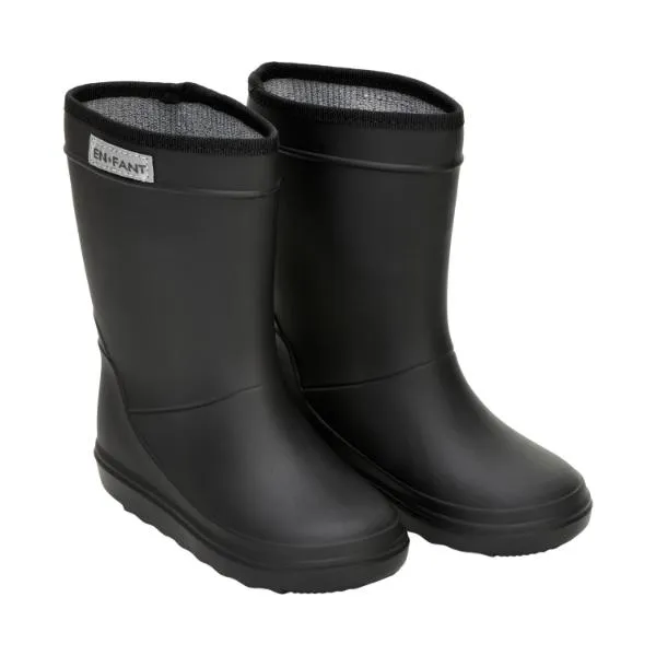 Enfant Toddler Boys Black Rain Boots