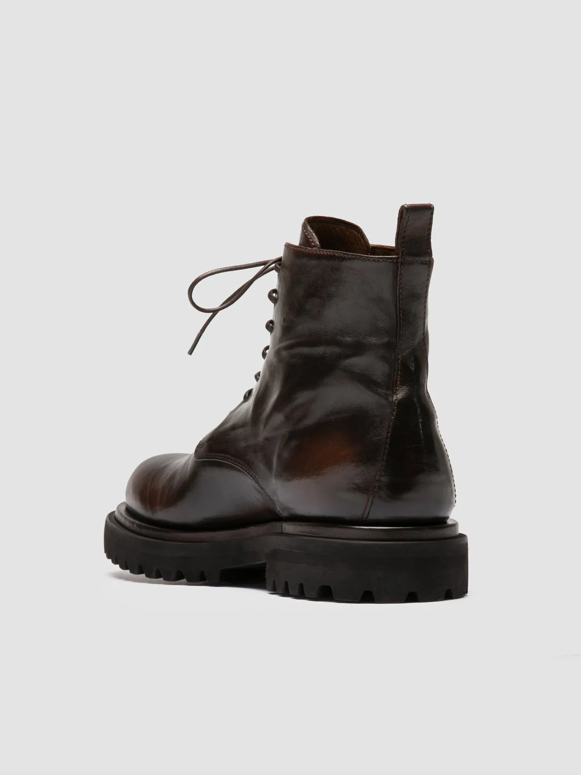 EVENTUAL DD 102 - Brown Leather Lace-up Boots