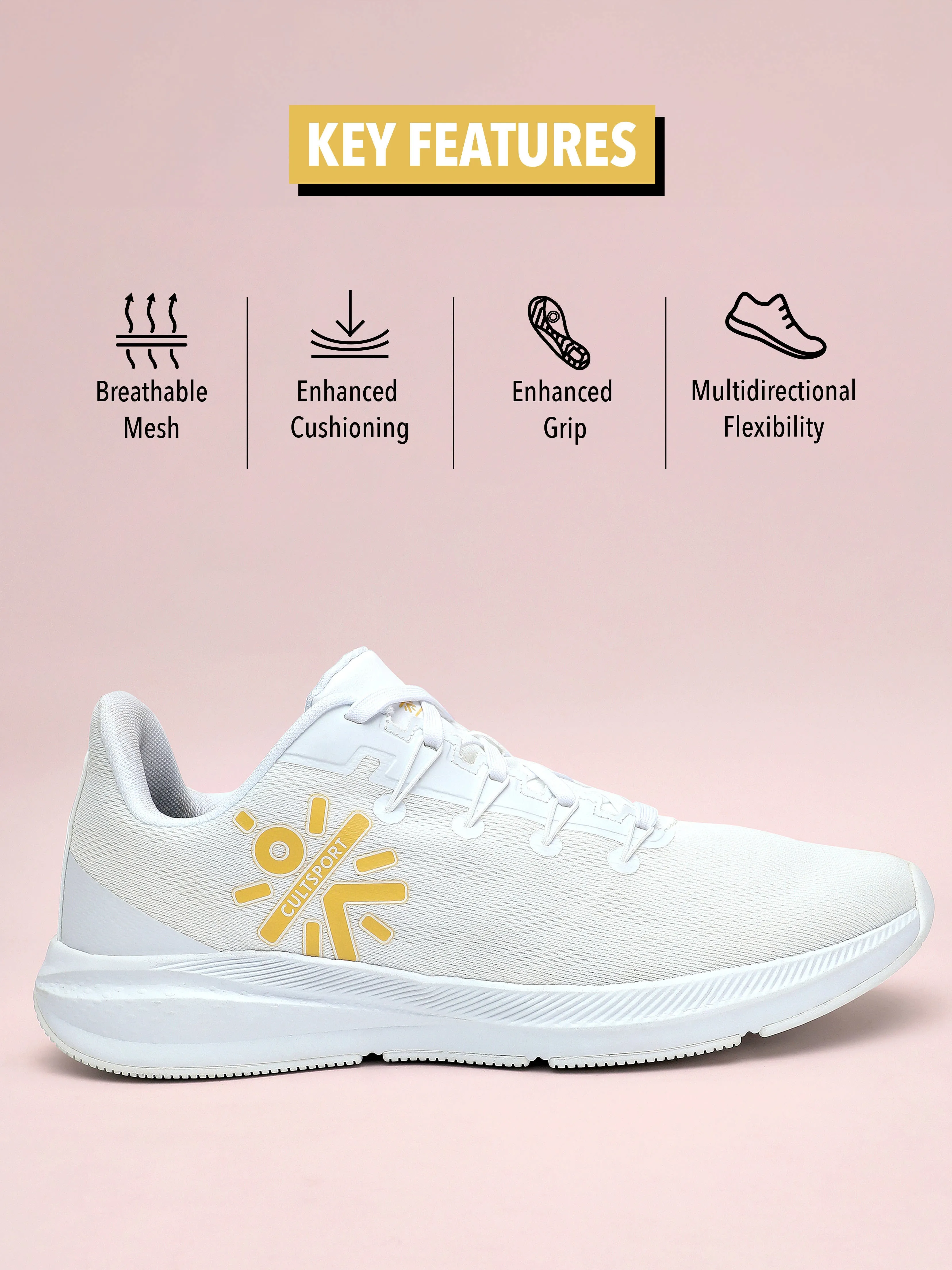 Firebird Men Running Shoes - White