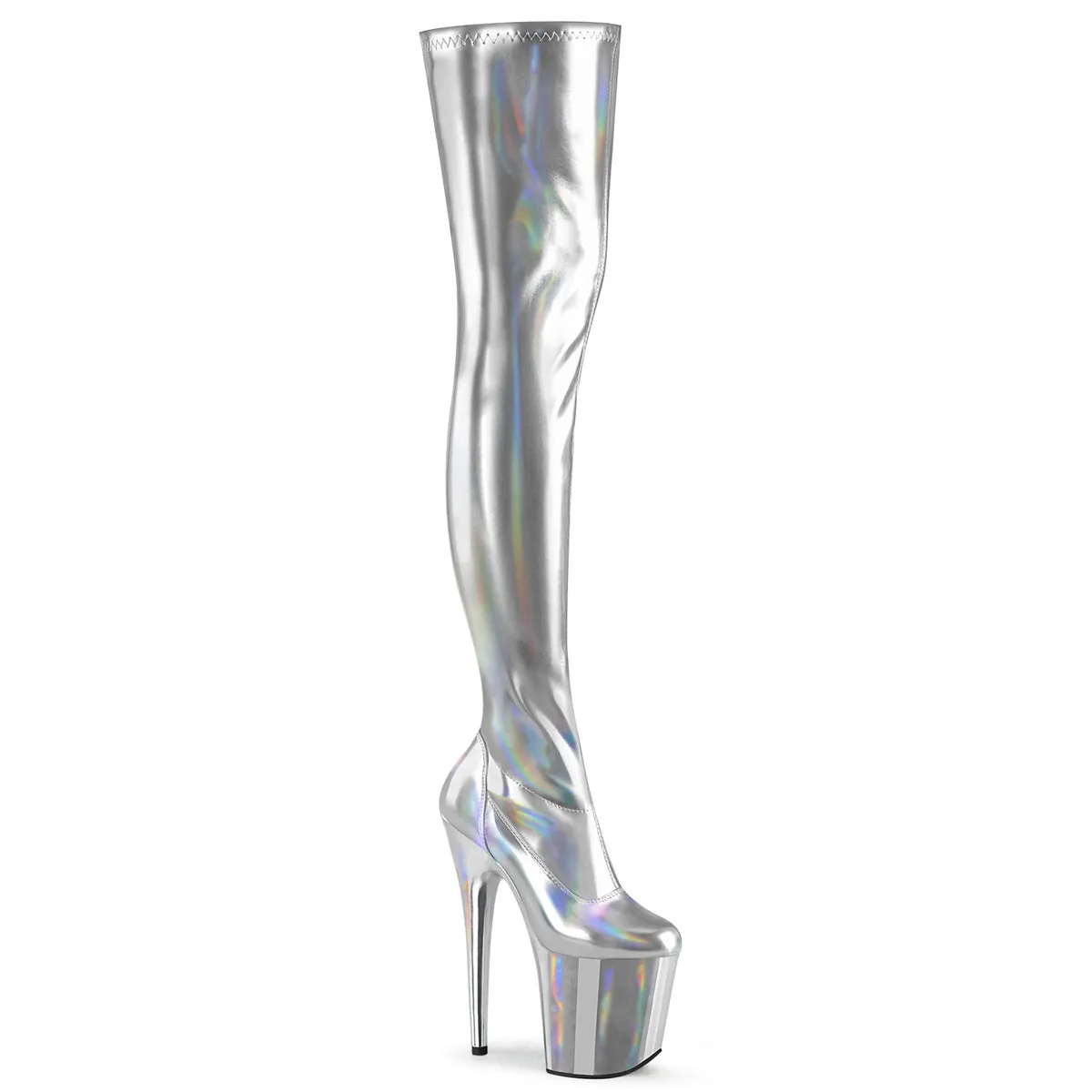 Flamingo-3000HWR Silver Str. Holo/Silver Holo, 8" Heels