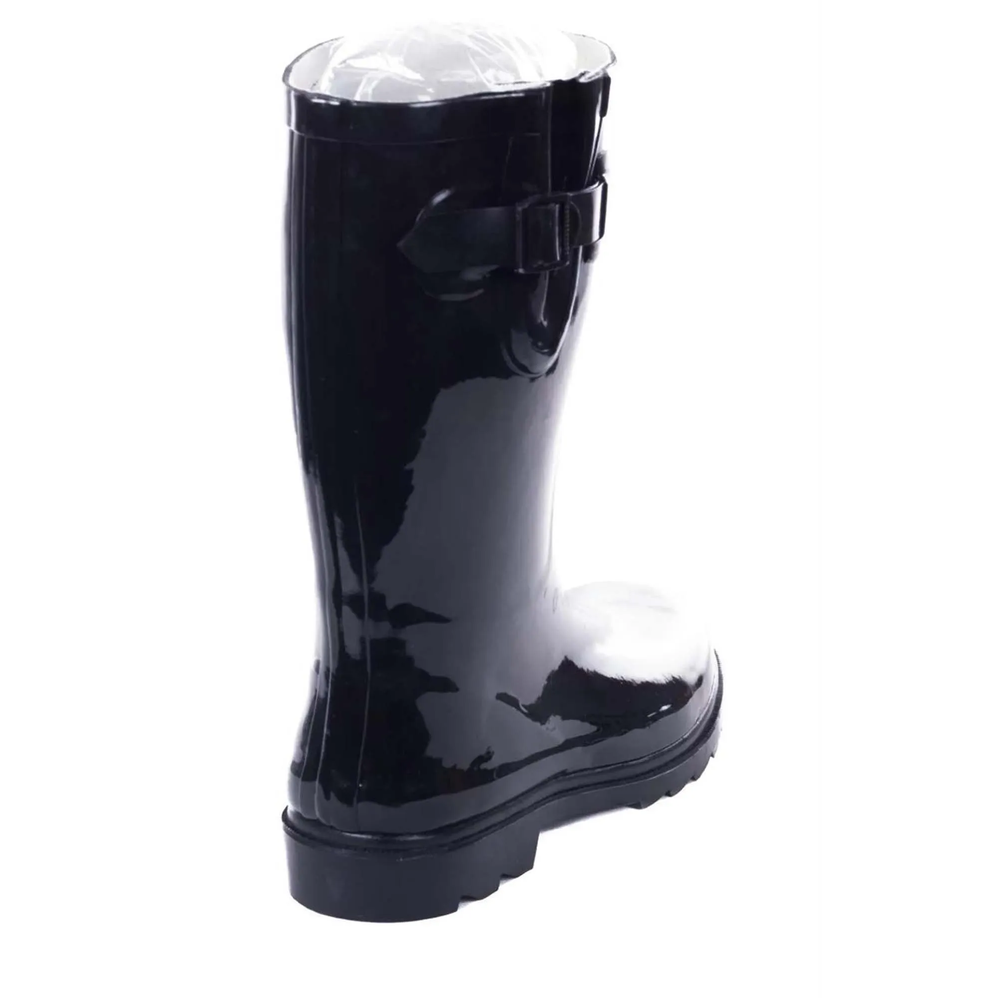 Forever Young Women's Mid-Calf Solid Color Rubber Rain Boots