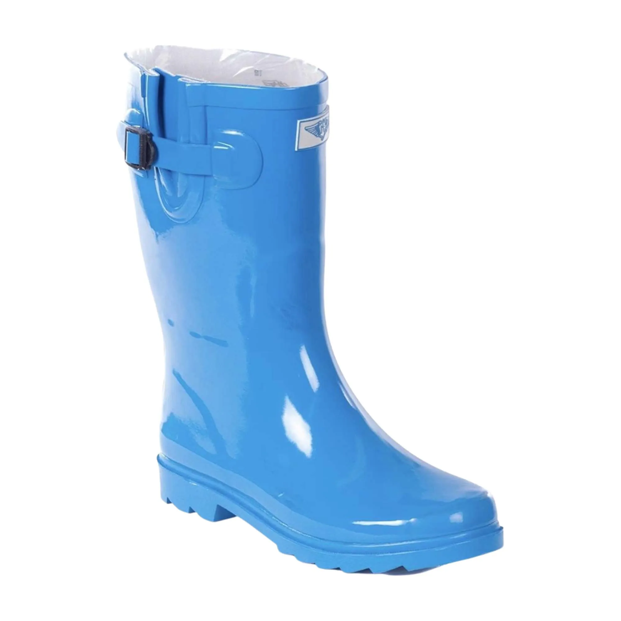 Forever Young Women's Mid-Calf Solid Color Rubber Rain Boots