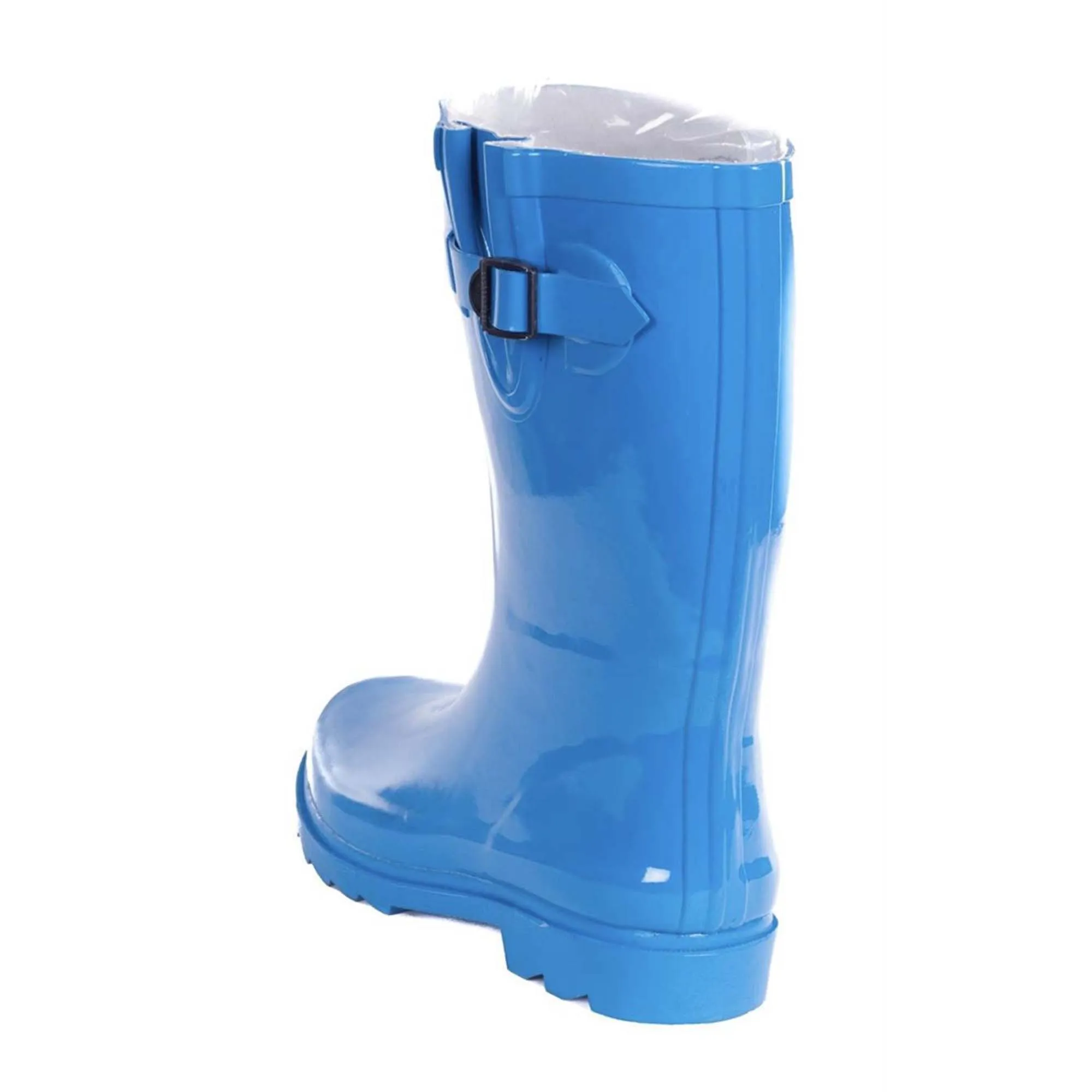 Forever Young Women's Mid-Calf Solid Color Rubber Rain Boots