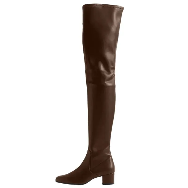 Genuine Leather Over-the-knee Boots | TALIA