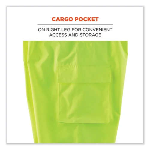 Glowear 8915bk Class E Hi-vis Rain Pants Black Bottom, Medium, Lime, Ships In 1-3 Business Days