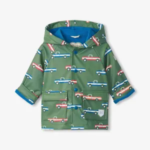 Hatley Big Trucks Snap-Up Toddler Rain Jacket