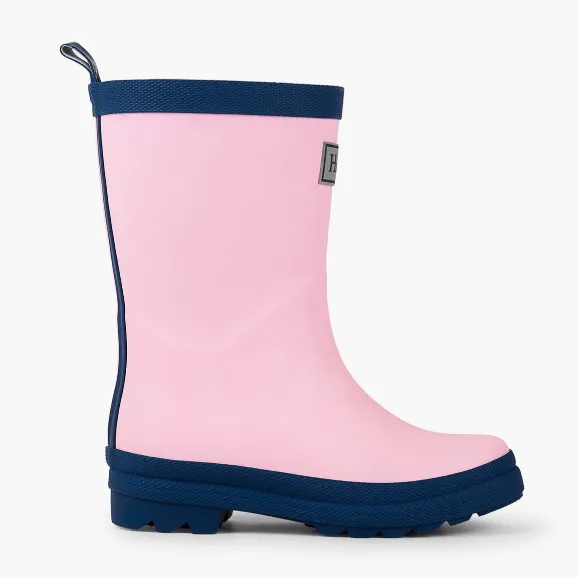 Hatley Kids - Pink & Navy matte rain boots