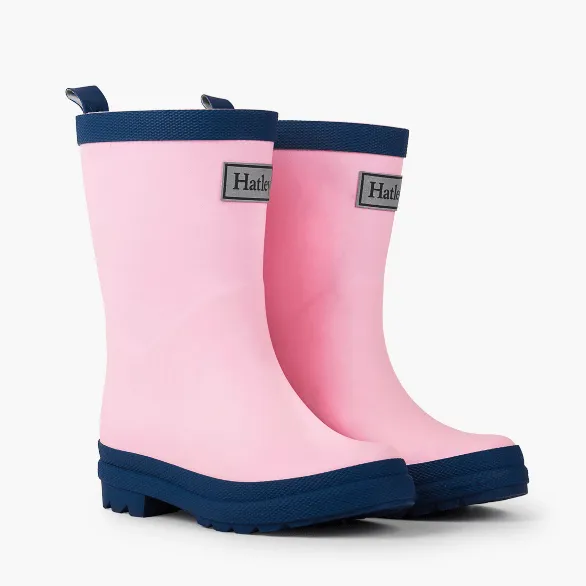 Hatley Kids - Pink & Navy matte rain boots