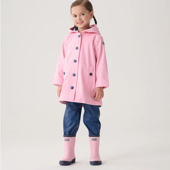 Hatley Kids - Pink & Navy matte rain boots