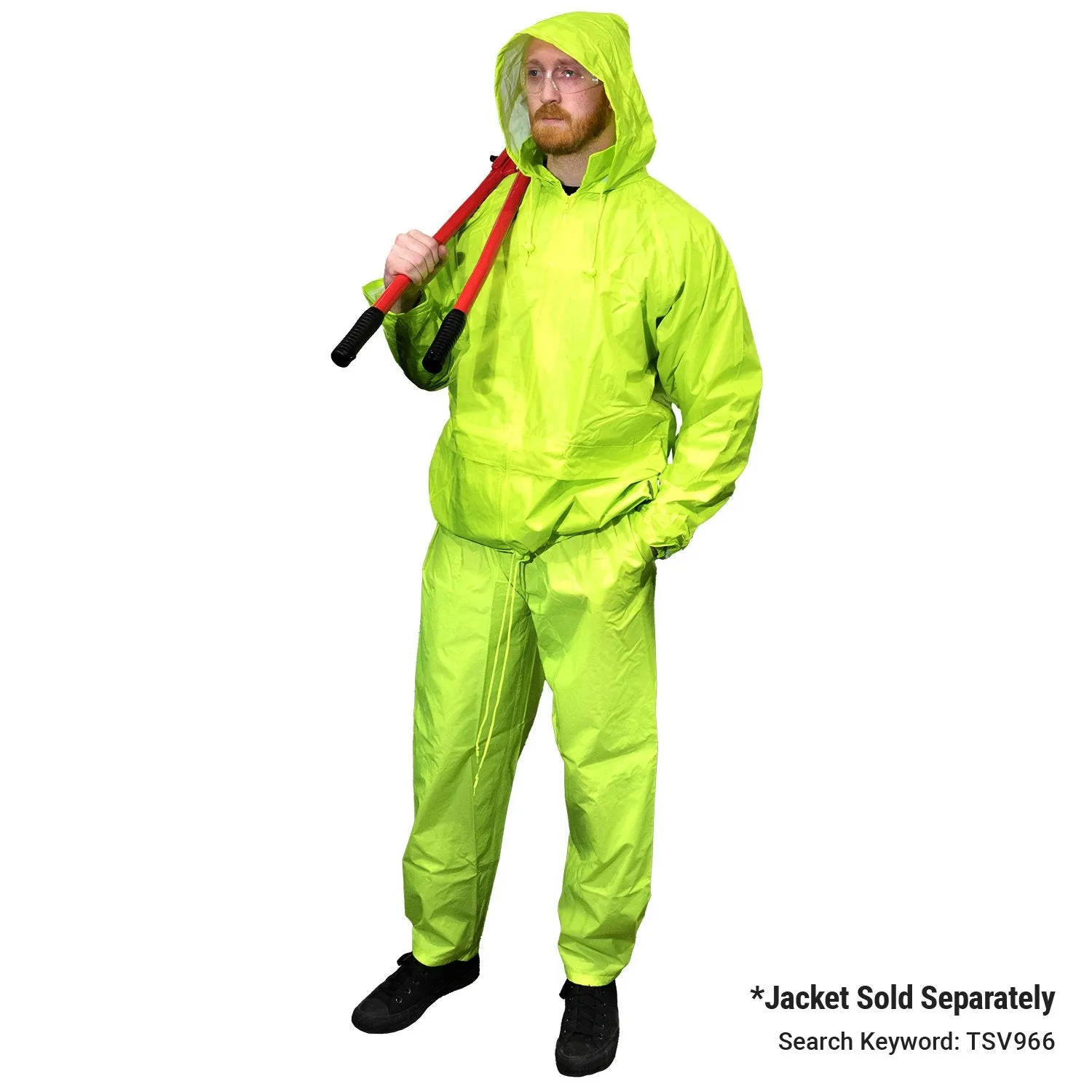 High Visibility Classic Rain Pants - Lime - Large