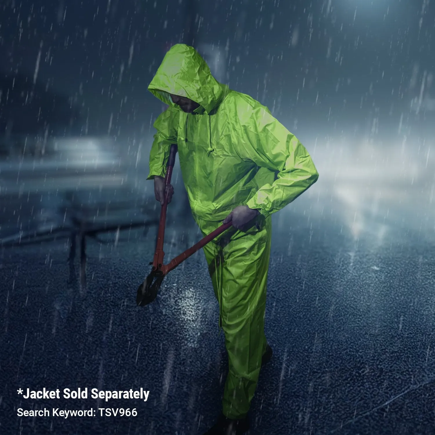 High Visibility Classic Rain Pants - Lime - Large