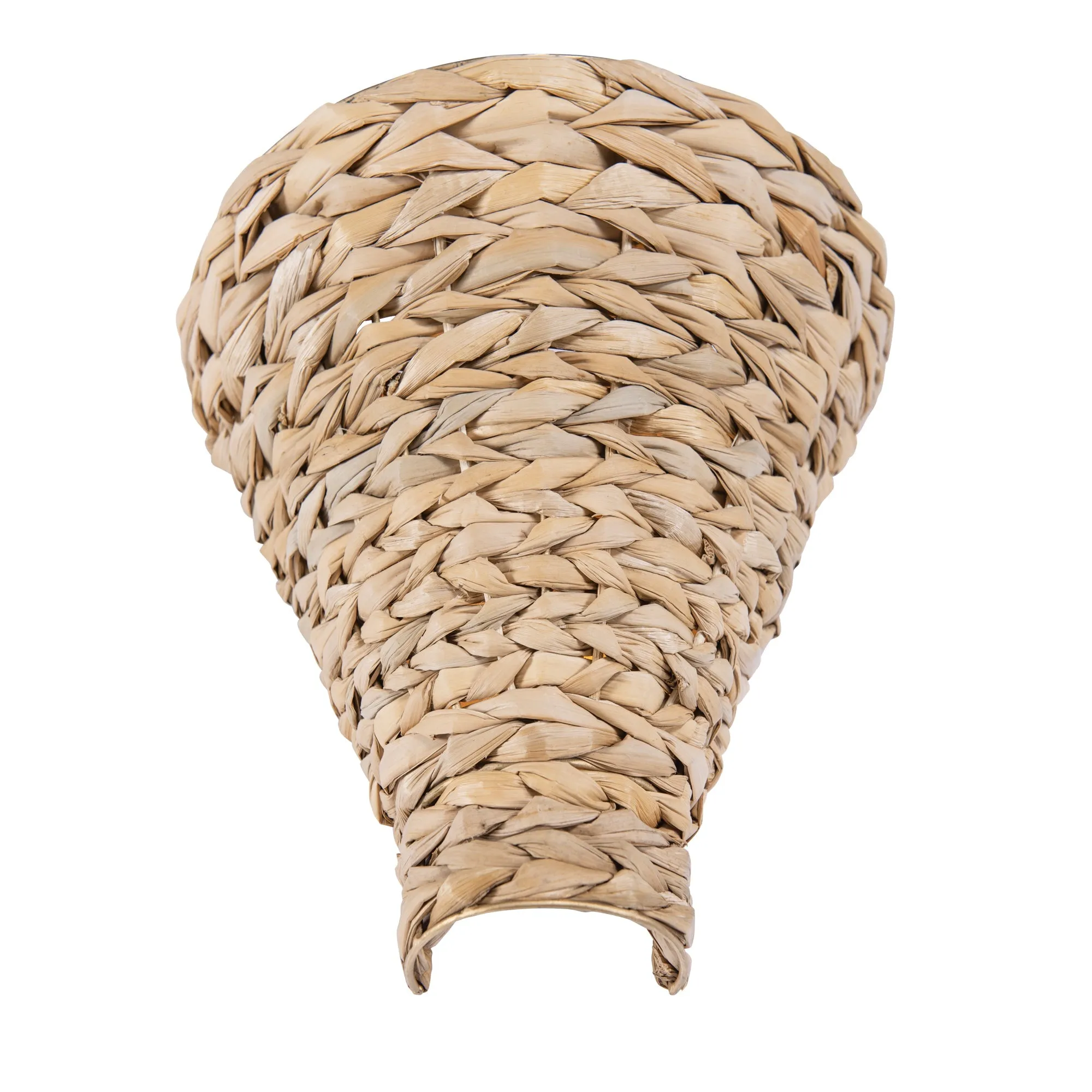 Hilton Head 502W01FGN 1-Light Wall Sconce - French Gold/Natural Seagrass
