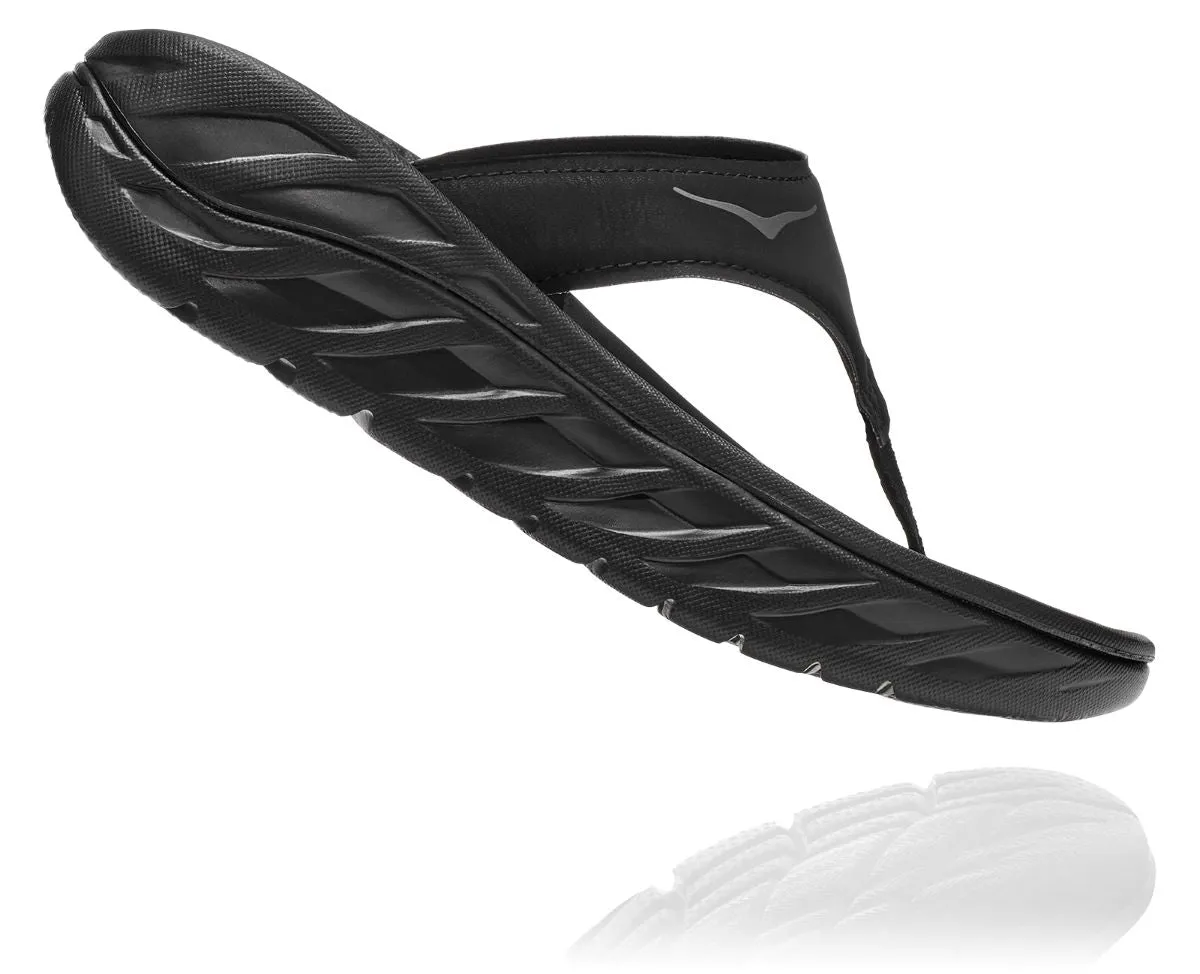 'HOKA' Women's Ora Recovery Flip - Black / Dark Grey