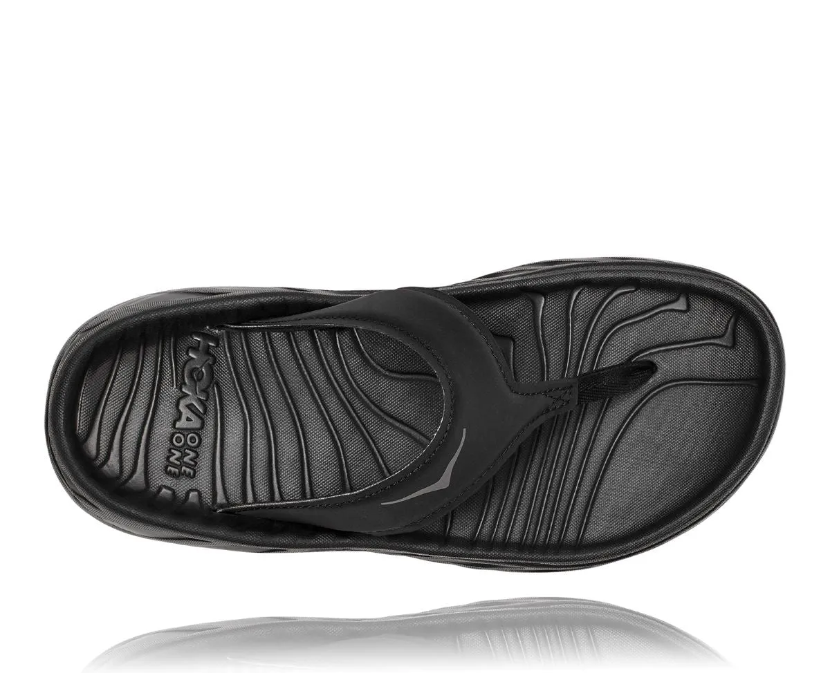 'HOKA' Women's Ora Recovery Flip - Black / Dark Grey