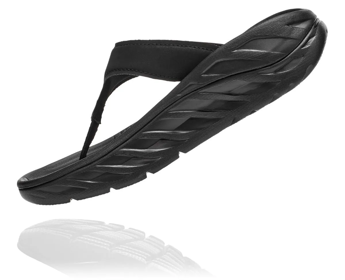 'HOKA' Women's Ora Recovery Flip - Black / Dark Grey