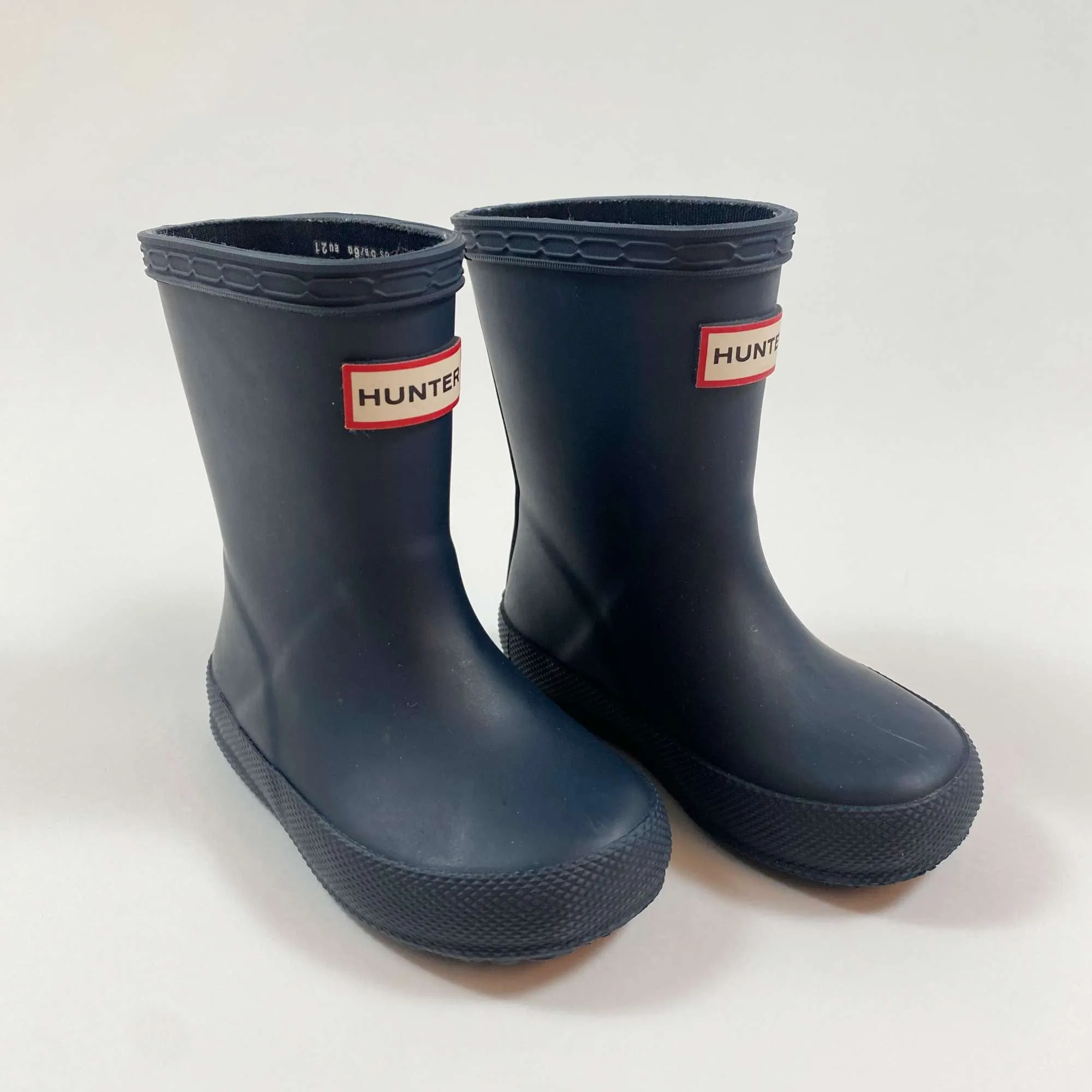 Hunter navy rain boots 21