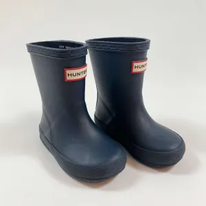 Hunter navy rain boots 21