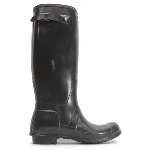 Hunter Original Tall Gloss Black Wellies Womens Rainboots - UK 8