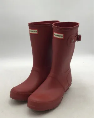 Hunter Women's Red Mid-Calf Pull On Rain Boots - Size 8
