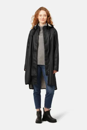 Ilse Jacobsen Hornbæk Rain 71 Hooded Rubberized Coat | Black