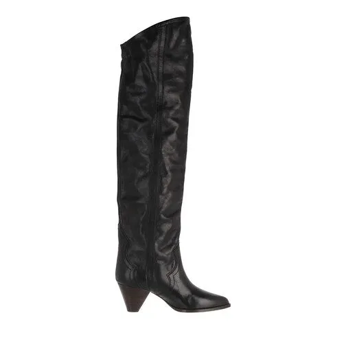 ISABEL MARANT ÈTOILE - REMKO THIGH BOOTS BLACK