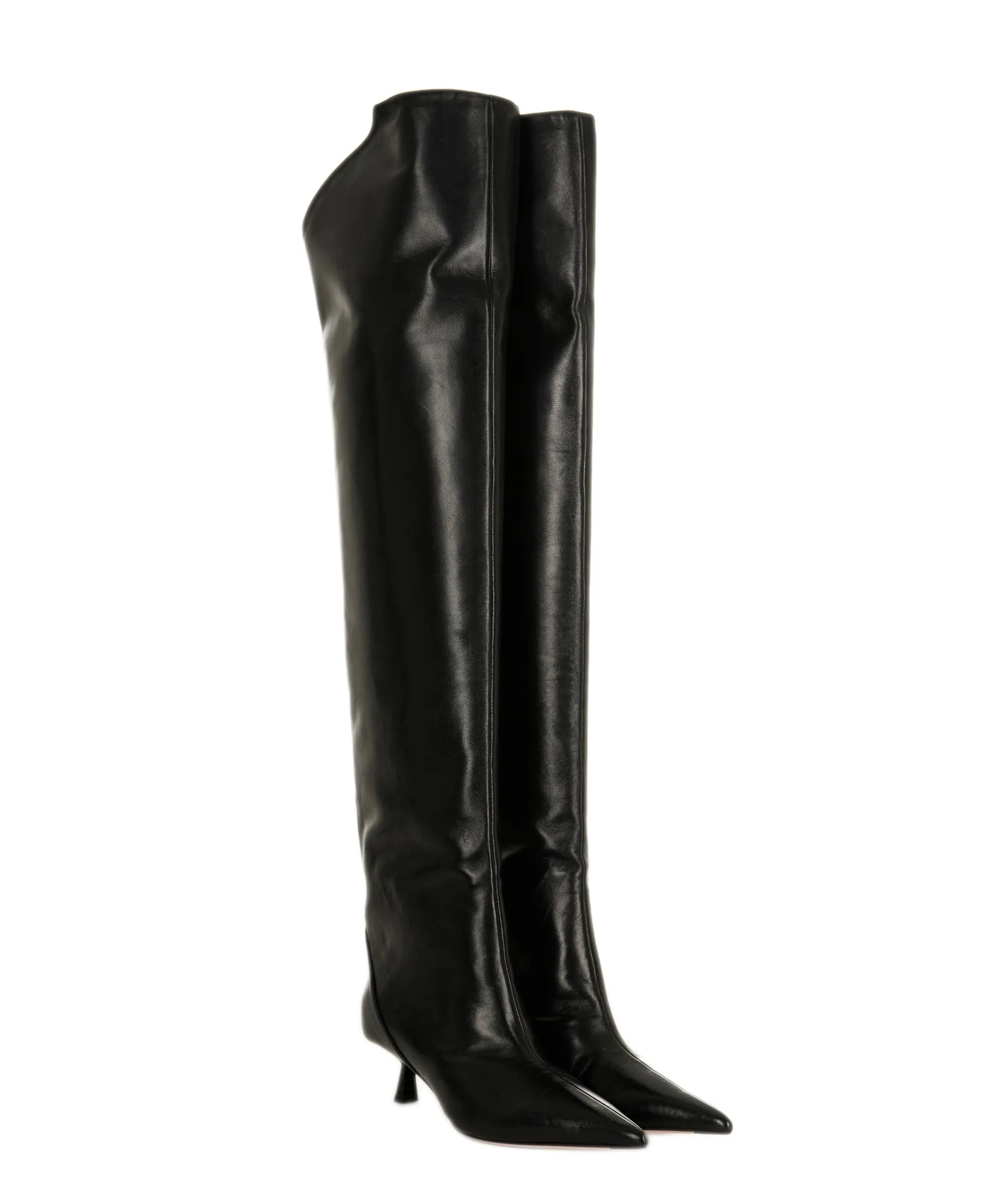 Jimmy Choo Leather Thigh High Boots  AVC1728