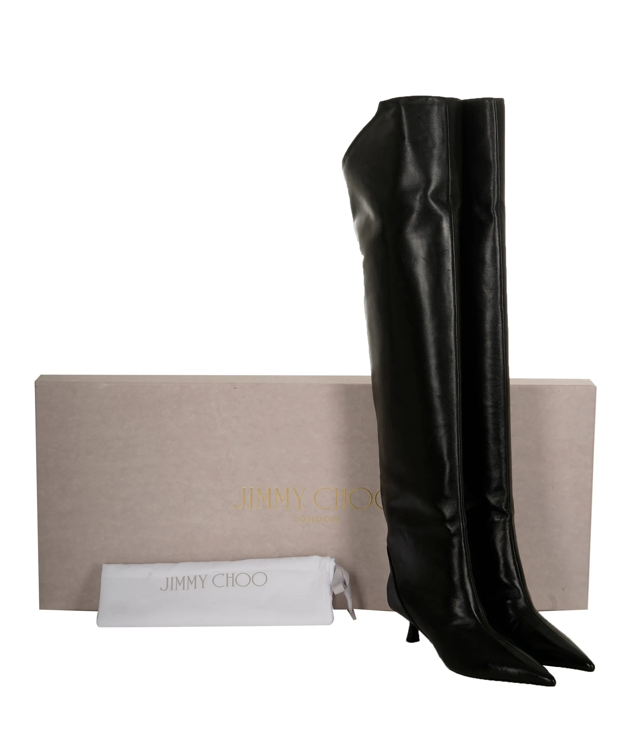 Jimmy Choo Leather Thigh High Boots  AVC1728