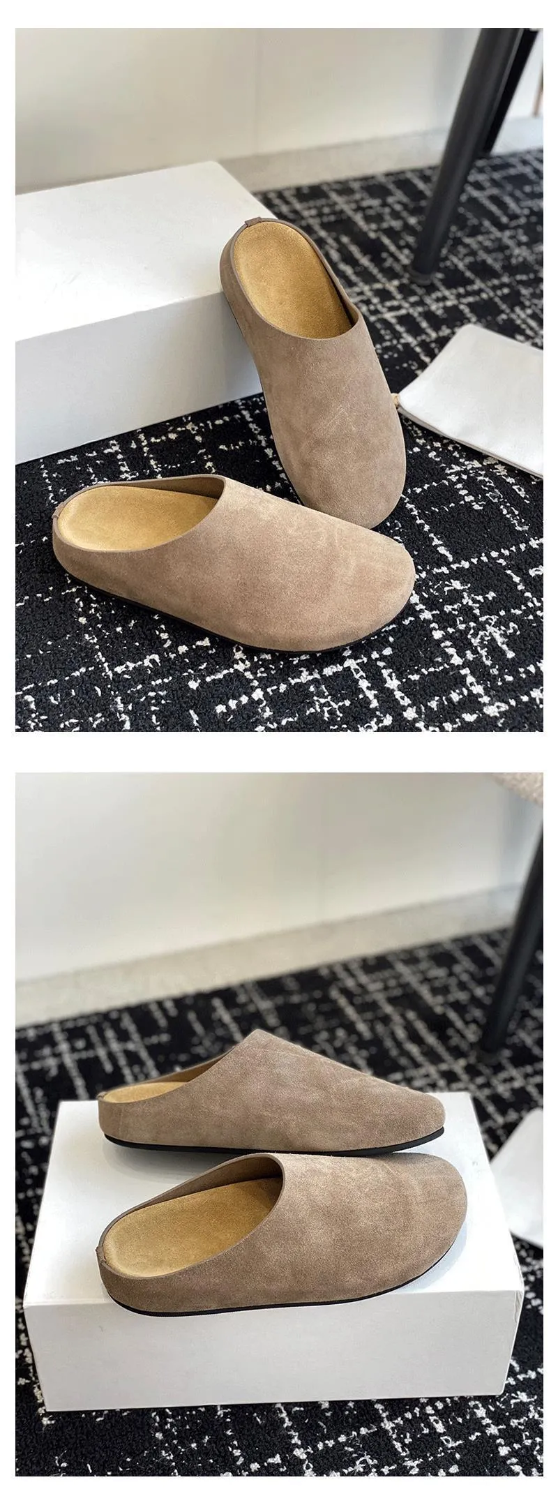 KalonBd Birkenstock closed toe half slippers for woman