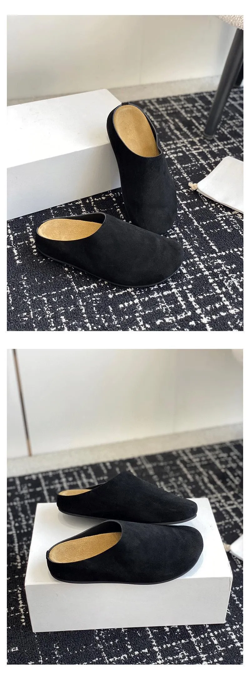 KalonBd Birkenstock closed toe half slippers for woman