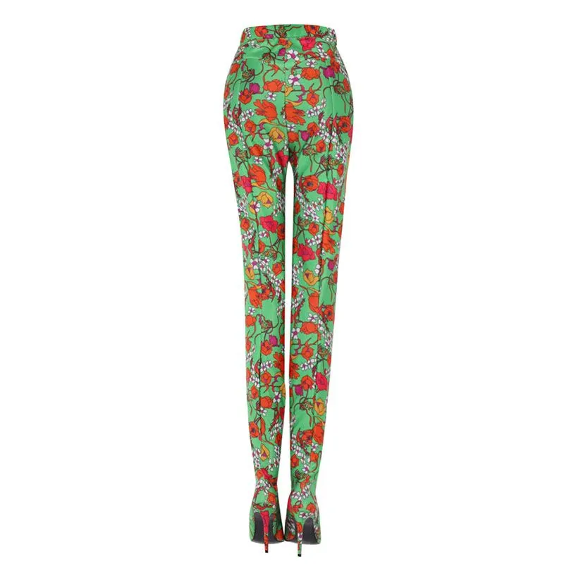 KEROL Printed Pointed Toe High Heel Boots