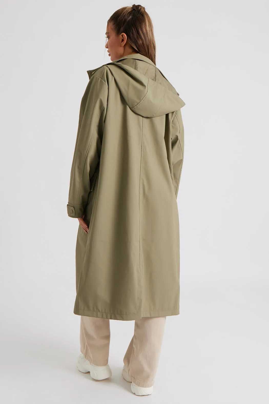 Khaki Rubberised Raincoat