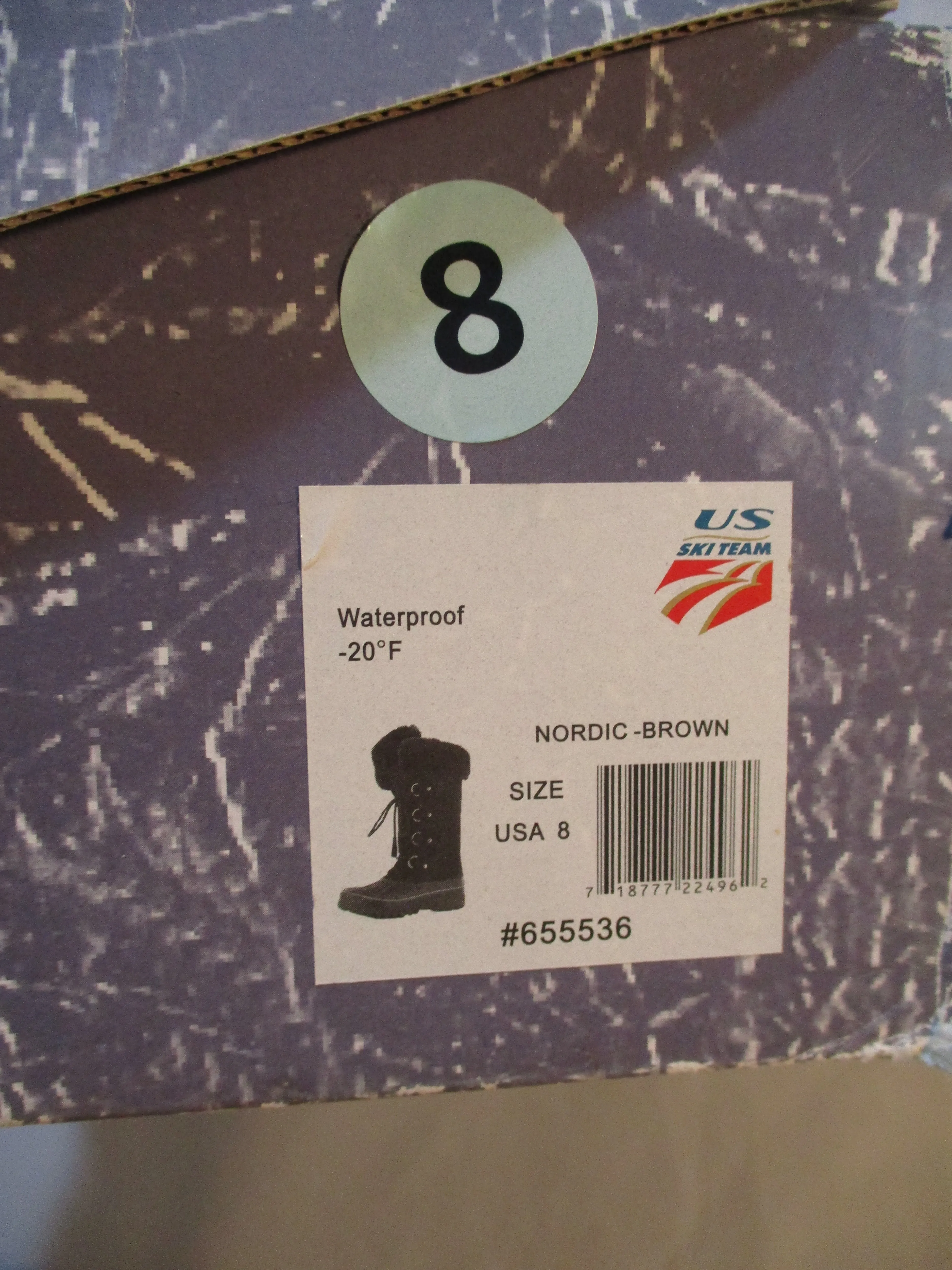 KHOMBU NORDIC BROWN Mulkuk Sherpa Boots Snow Rain 8 Shoes