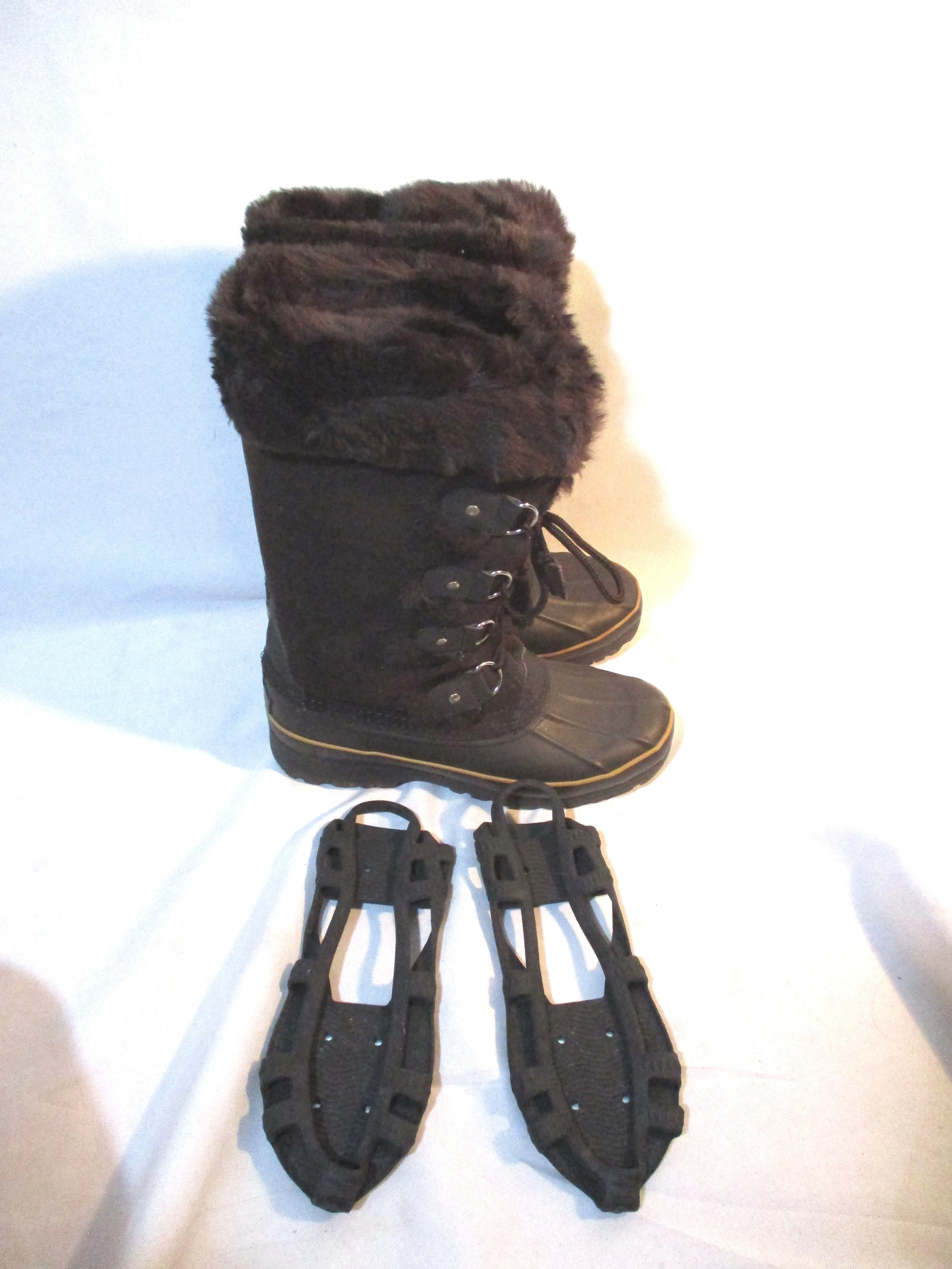KHOMBU NORDIC BROWN Mulkuk Sherpa Boots Snow Rain 8 Shoes