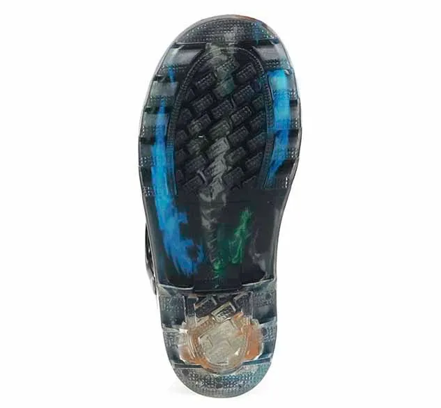 Kids Dinosaur Friends Lighted Rain Boot - Black