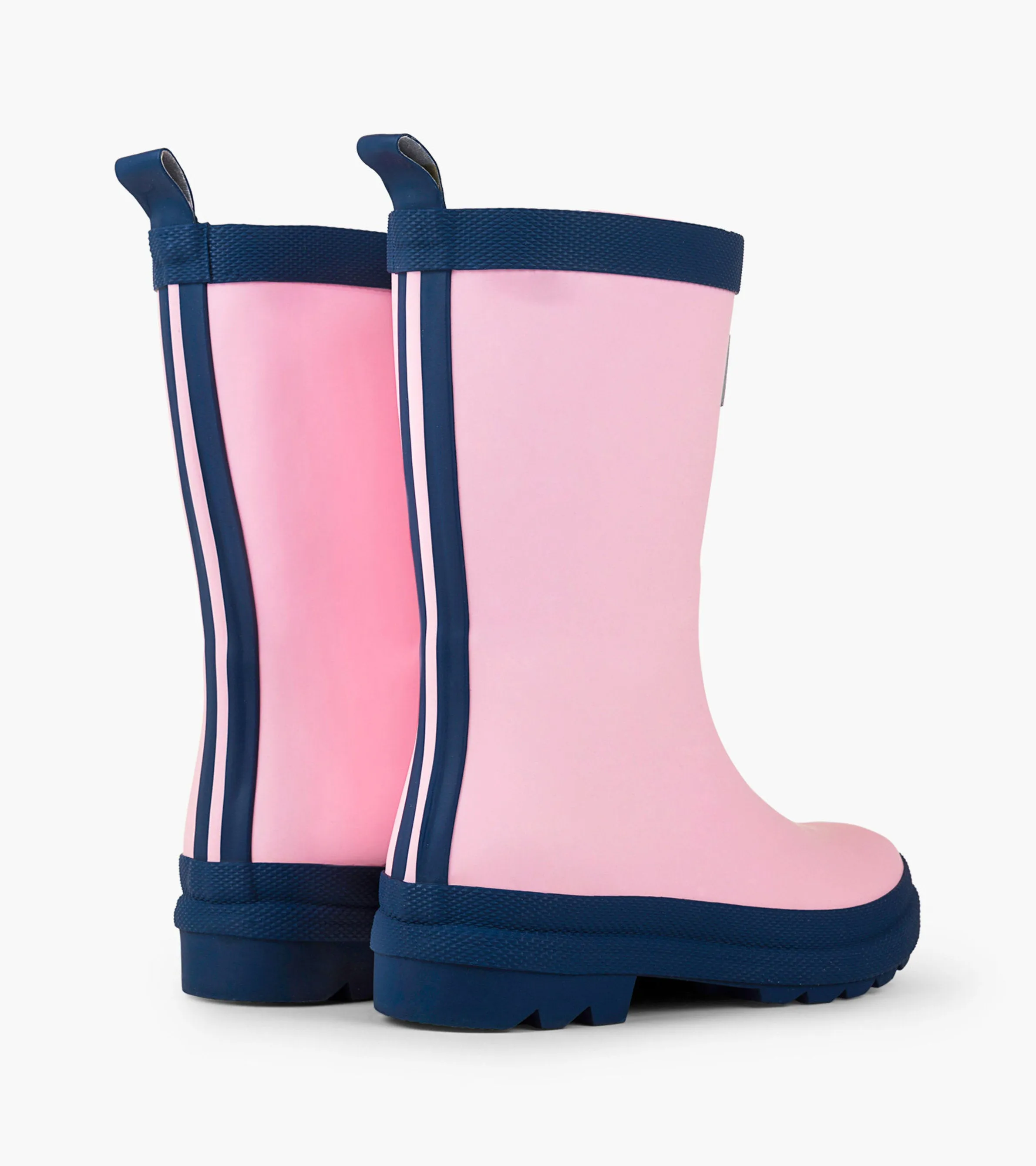 Kids Pink & Navy Matte Wellies