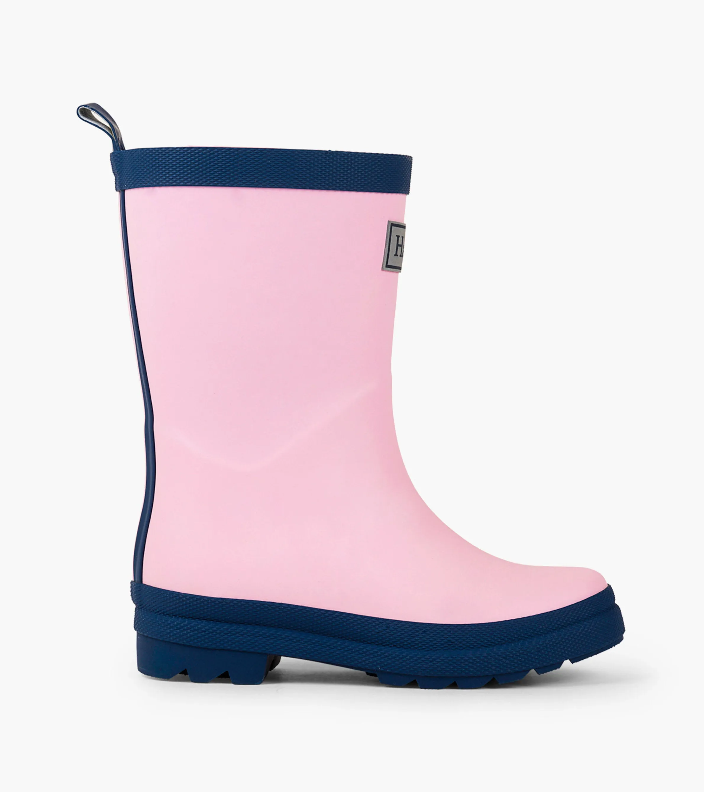 Kids Pink & Navy Matte Wellies