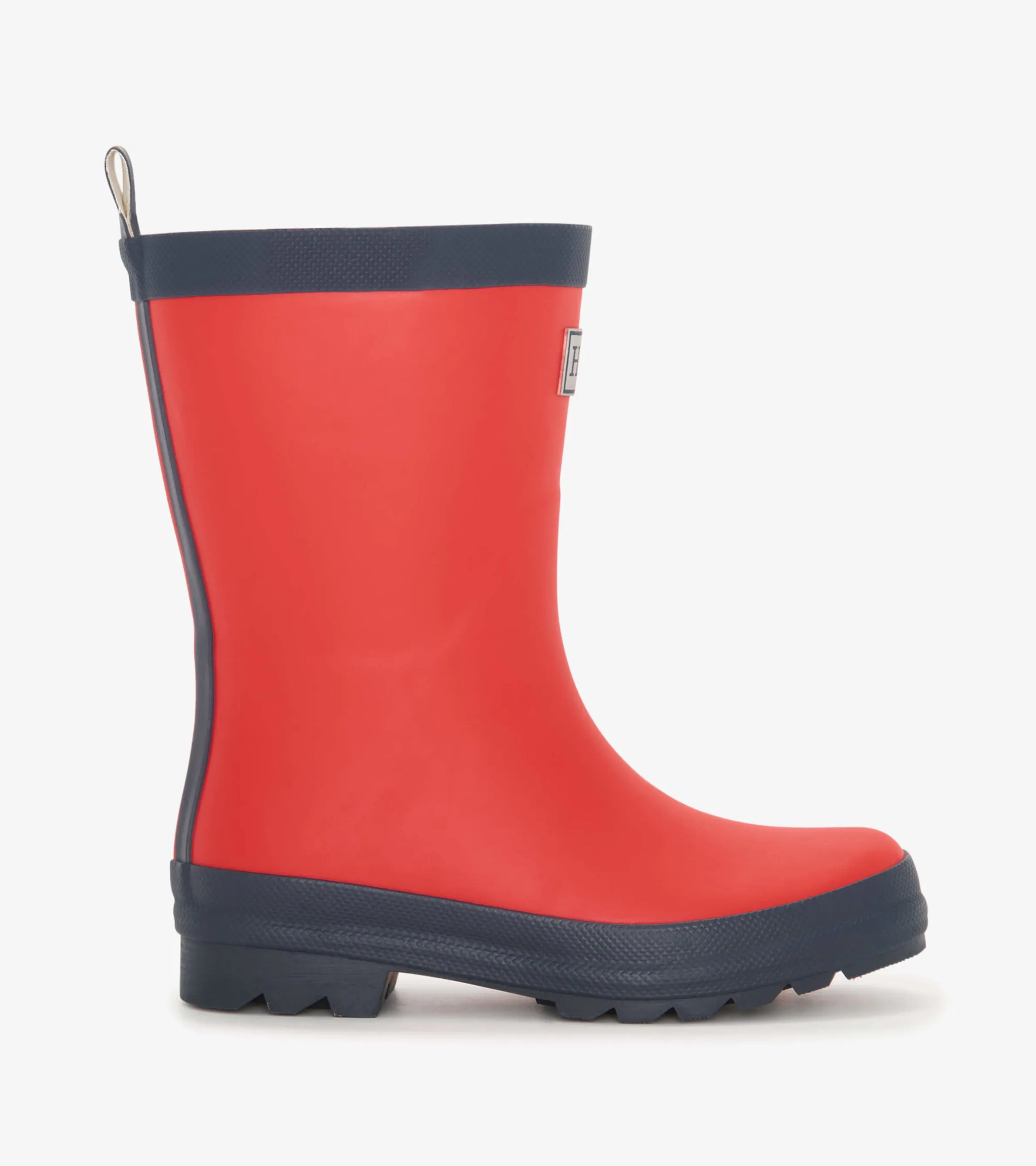 Kids Red & Navy Matte Wellies