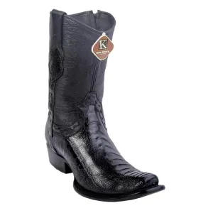 King Exotic Boots #479B0505 Men's Dubai Boot | Men's Ostrich Leg Boots  Color Black