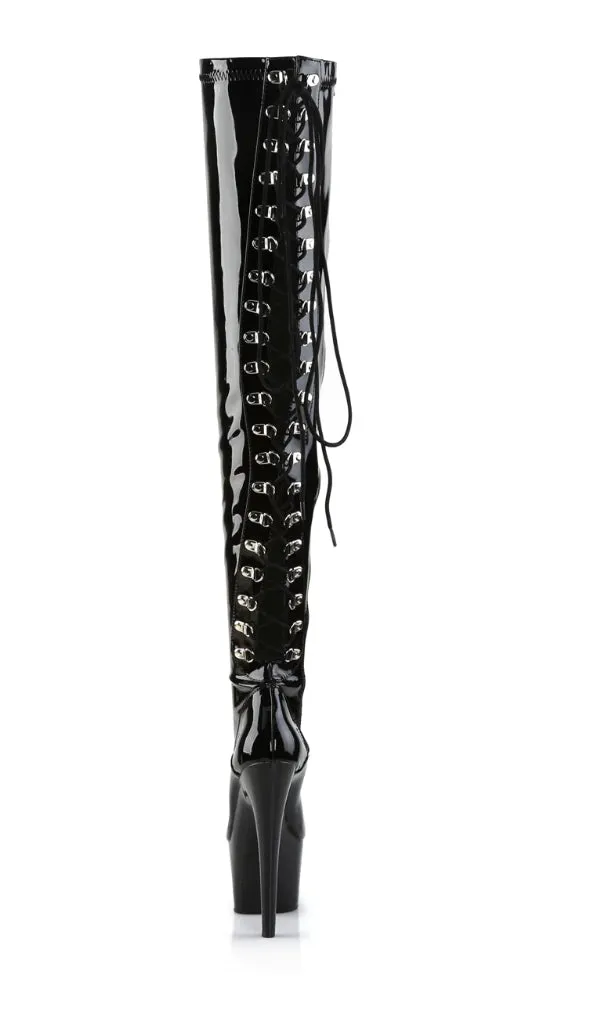 Lace up Thigh High Boots 7 inches