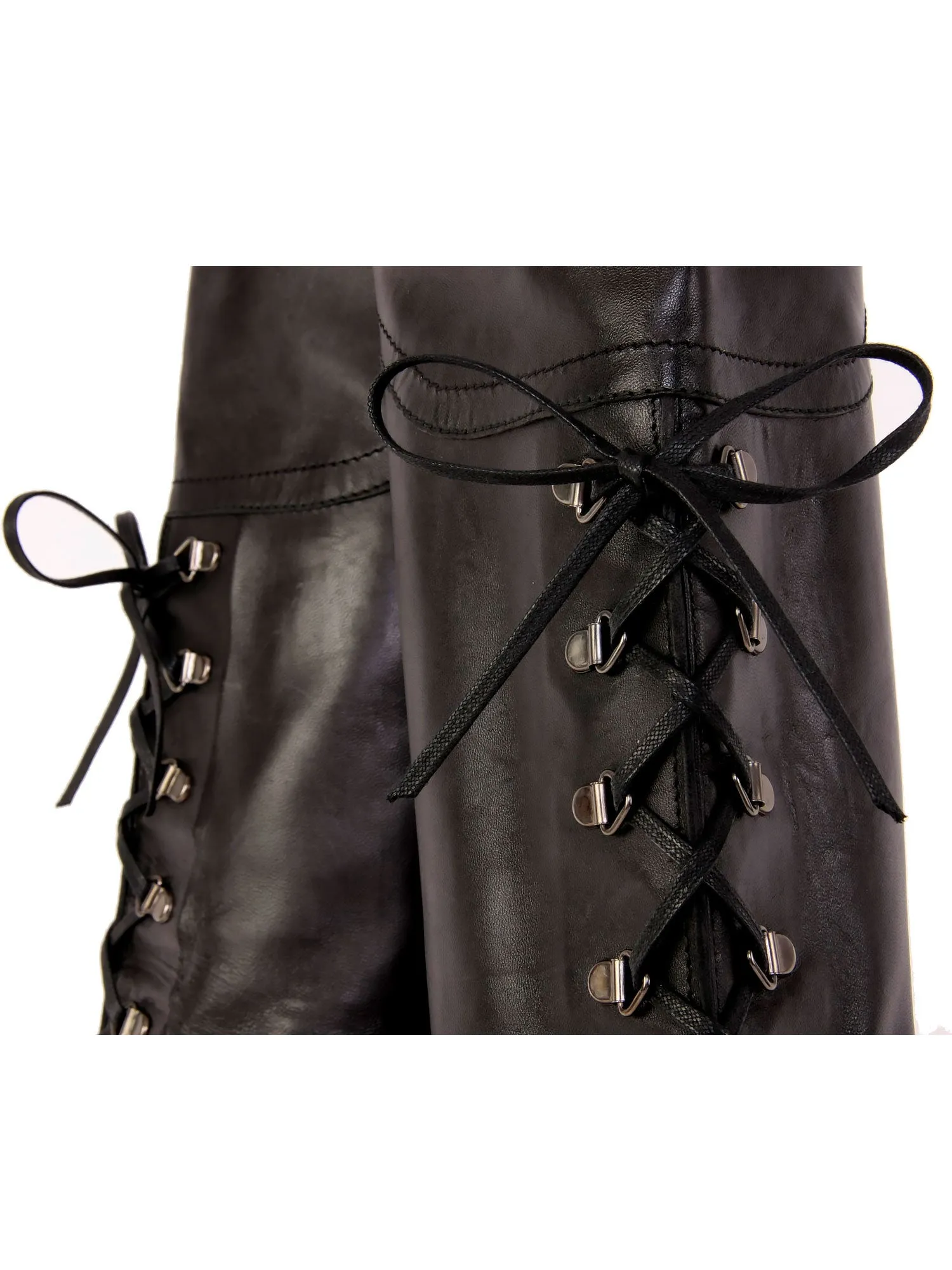 Laced-Up Thigh-High Boots