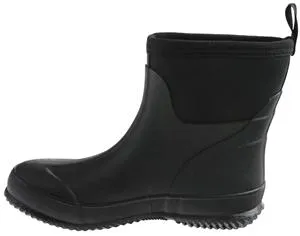 Ladies Shiny Solid Short Rain Boot with Neoprene Rubber