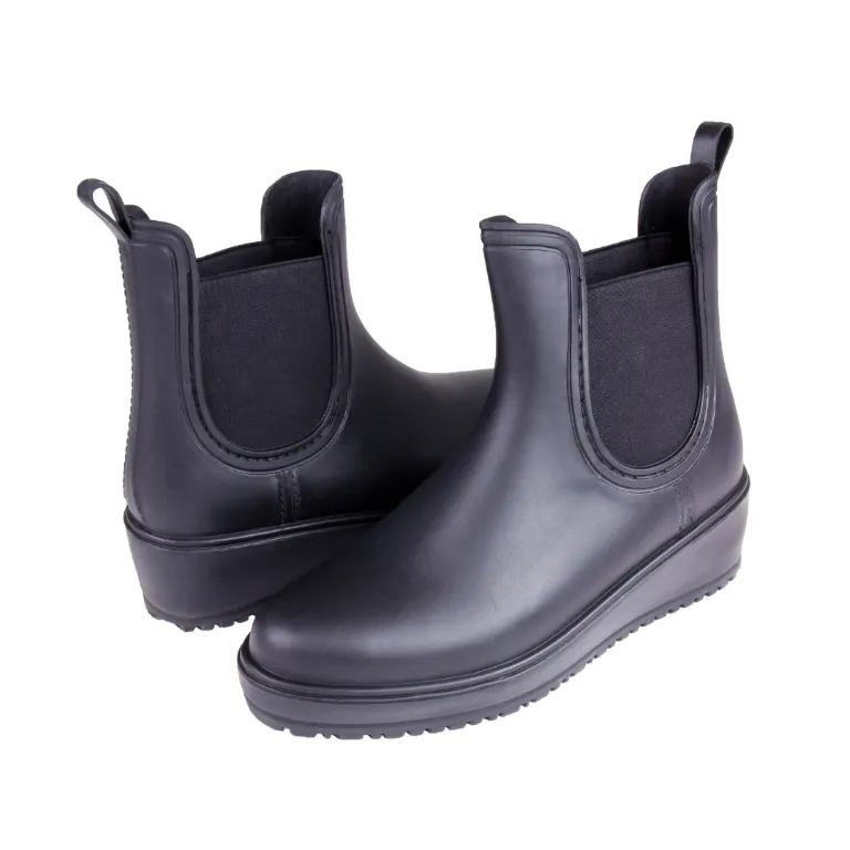 Ladies Slip-On Jelly Wedge Rain Boot