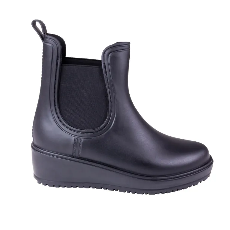 Ladies Slip-On Jelly Wedge Rain Boot