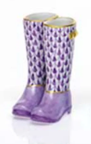 Lavender Pair of Rain Boots